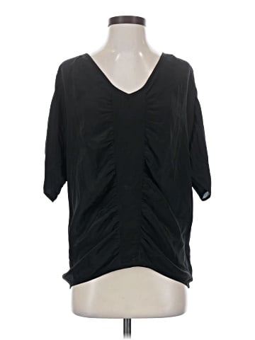 Silence and Noise Short Sleeve Silk Top (view 1)