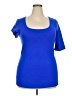 Torrid Blue Short Sleeve Blouse Size 2X Plus (2) - photo 1