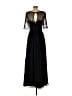 JJ's House 100% Polyester Black Cocktail Dress Size 8 - photo 2