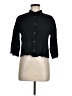 Solitaire Black 3/4 Sleeve Button-Down Shirt Size M - photo 1