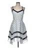 Clarté 100% Polyester Stripes Blue Cocktail Dress Size M - photo 1