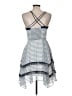 Clarté 100% Polyester Stripes Blue Cocktail Dress Size M - photo 2