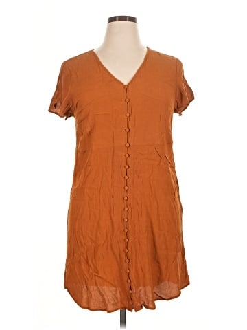 Madewell V-Neck Button-Front Dress (view 1)