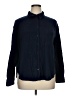Caslon 100% Cotton Solid Blue Long Sleeve Button-Down Shirt Size 1X - photo 1