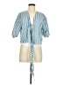 Commense Blue Short Sleeve Blouse Size M - photo 1