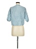 Commense Blue Short Sleeve Blouse Size M - photo 2