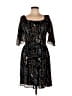 Yumi 100% Polyester Paisley Black Cocktail Dress Size M - photo 1