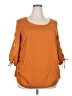 Lilian 100% Polyester Orange 3/4 Sleeve Blouse Size XXL - photo 1