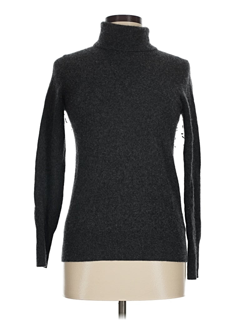 Pre-owned H By Halston Cashmere Pullover Sweater In Gray