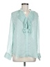 Ann Taylor Teal Long Sleeve Blouse Size M - photo 1