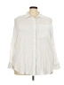 Torrid Ivory 3/4 Sleeve Button-Down Shirt Size 3X Plus (3) - photo 1