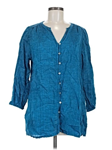 Purejill 3/4 Sleeve Button-Down Shirt (view 1)