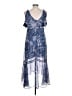 FARM Rio 100% Polyester Paisley Blue Cocktail Dress Size L - photo 2