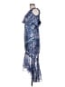 FARM Rio 100% Polyester Paisley Blue Cocktail Dress Size L - photo 5