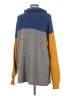 Free People Color Block Blue Turtleneck Sweater Size M - photo 2