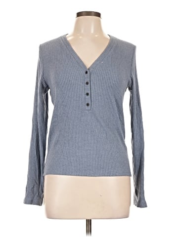 Madewell Brushed Long-Sleeve Henley Tee (view 1)