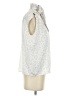 Ann Taylor Animal Print Silver Sleeveless Button-Down Shirt Size XS - photo 4