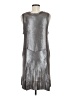 Marc by Marc Jacobs Metallic Silver Cocktail Dress Size M - photo 2