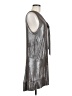 Marc by Marc Jacobs Metallic Silver Cocktail Dress Size M - photo 4