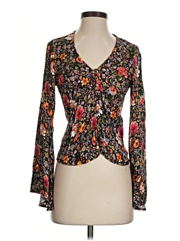 Topshop Long Sleeve Blouse (view 1)