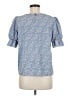 Shein 100% Polyester Blue Short Sleeve Blouse Size 6 - photo 2