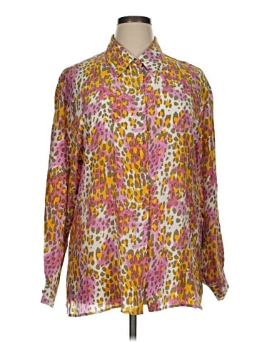 SUITSME Long Sleeve Silk Top (view 1)