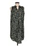 Ann Taylor LOFT 100% Polyester Animal Print Black Casual Dress Size M - photo 1