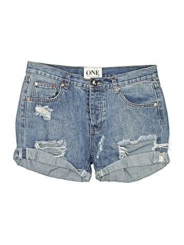 One by One Teaspoon Denim Shorts (view 1)