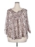 Torrid 100% Polyester Brown 3/4 Sleeve Blouse Size 2X Plus (2) - photo 1