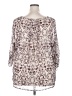 Torrid 100% Polyester Brown 3/4 Sleeve Blouse Size 2X Plus (2) - photo 2