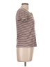 Pink Rose Tweed Brown Short Sleeve Henley Size L - photo 4