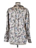 Ro & De 100% Polyester Floral Silver Long Sleeve Blouse Size M - photo 2
