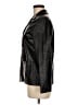 Etcetera 100% Leather Graphic Black Leather Jacket Size 6 - photo 5