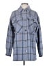 Lulus Plaid Blue Coat Size S - photo 1