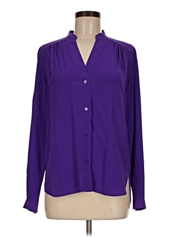 Diane von Furstenberg Long Sleeve Silk Top (view 1)