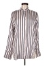 Finley 100% Rayon Stripes Ivory Long Sleeve Blouse Size M - photo 1