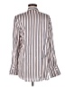 Finley 100% Rayon Stripes Ivory Long Sleeve Blouse Size M - photo 2