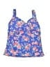 Lands' End Floral Blue Swimsuit Top Size 12 - photo 1