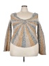 Free People Metallic Silver Pullover Sweater Size L - photo 1