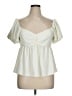 Originality 100% Polyester Ivory Short Sleeve Blouse Size XL - photo 1