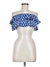 Love Tree 100% Polyester Blue Short Sleeve Top Size M - photo 1