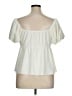 Originality 100% Polyester Ivory Short Sleeve Blouse Size XL - photo 2
