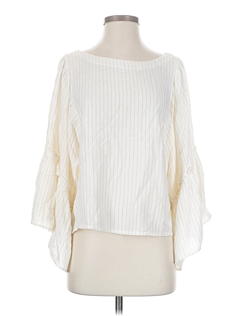 Pre-owned Floreat 3/4 Sleeve Blouse In Ivory