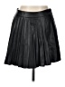 MNG 100% Polyester Solid Black Faux Leather Skirt Size L - photo 1
