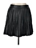 MNG 100% Polyester Solid Black Faux Leather Skirt Size L - photo 2