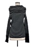 Free People Stripes Black Turtleneck Sweater Size L - photo 1
