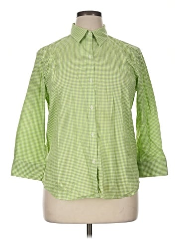 Chaps 3/4 Sleeve Button-Down Shirt (view 1)