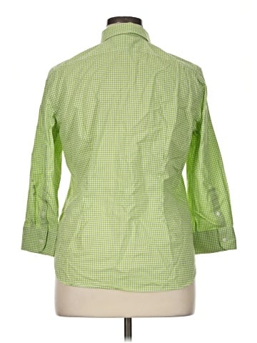 Chaps 3/4 Sleeve Button-Down Shirt (view 2)