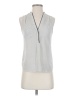 H&M 100% Polyester Silver Sleeveless Blouse Size 2 - photo 1