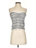 Anthropologie 100% Polyester Silver Black Sleeveless Top Size S - photo 1